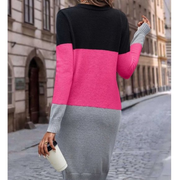 striped multi color  button down Long Knit sweater Cardigan - Picture 3 of 6